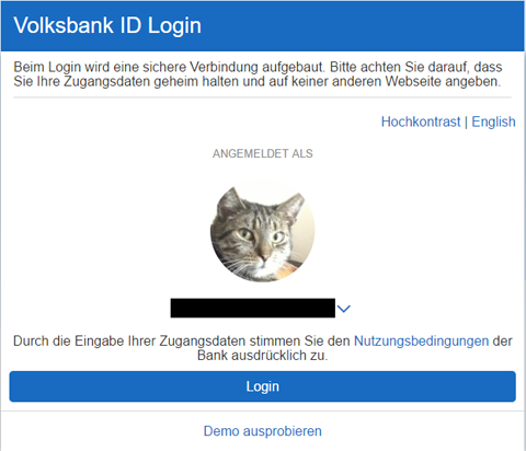 Login Browserverbindung erfolgt