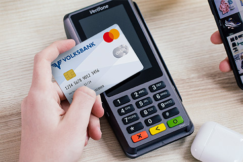 Volksbank Aktivcard mit NFC-kontaktlos-Funktion